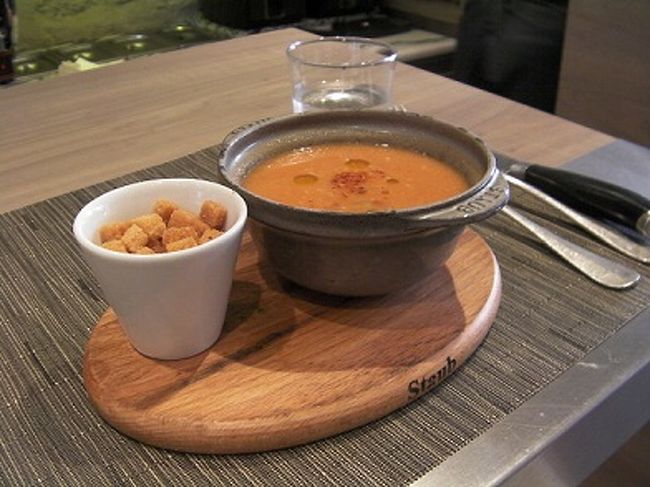 お友達は、トマトのガスパッチョ。