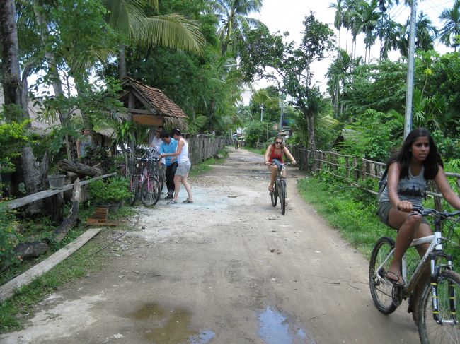 橋を越えて、この道に出る前に、20cm位の泥溜まりが何箇所かあった。<br /><br />そこを必ず通らねばならなかった。<br /><br />…グチャグチャグチャ…<br /><br />自転車と服にもはや泥の洗礼。<br /><br />…何か始めから嫌な事が続くなあ…まあ、気を取り直して行こう！<br />