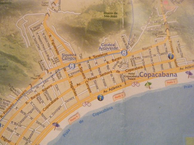 コパカバーナのインフォメーションの地図