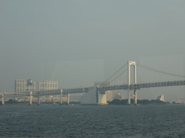 船上からレインボーブリッジ＆お台場。