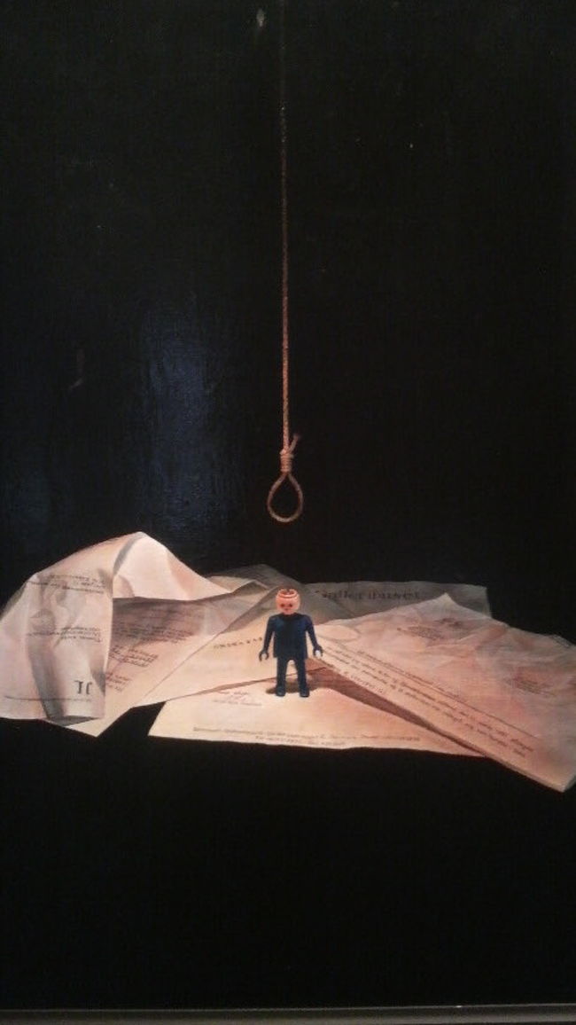 たくさんの絵が展示されてましたが、中にはこんなのも。