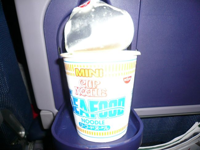 周りでヌードルを食べてる人達がたくさん居ました。<br />匂いを嗅いだら食べたくなっちゃって…<br />朝4時過ぎです。<br />ふ、太るな。。