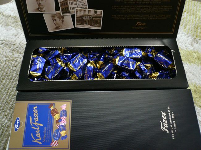 帰りのコペンハーゲン空港で買ったファッツェルのチョコレート。<br />これも美味しいから大好き♪