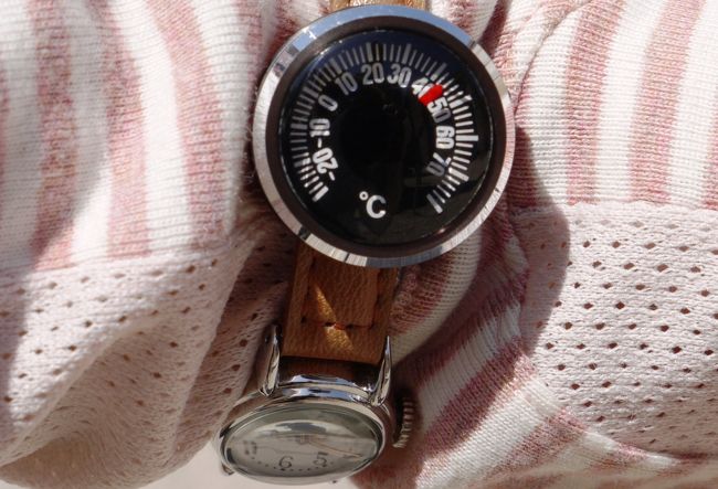 直射日光では、計っていない。<br /><br />その場の空間の温度です。