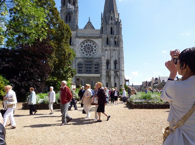 初観光☆のシャルトル大聖堂。あっという間に着いたね。<br />町並みもゆっくり見れたらいいのに。ここだけ！でした。<br />そして、この向かいのお土産さんで初ボラレ・・・<br />トイレ借りたときにね。だって、初ユーロだし、小銭無いし！<br /><br />天気は陽がさすと暑く、影に入ると寒いっ<br />日本の３月みたい。