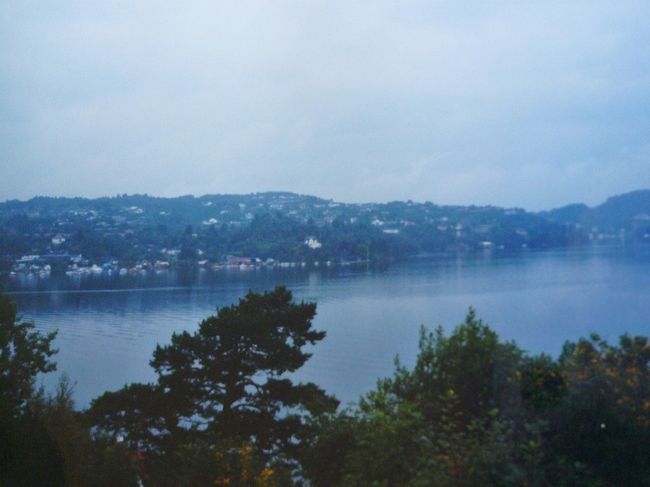 　グリーグの家の横の塩湖。