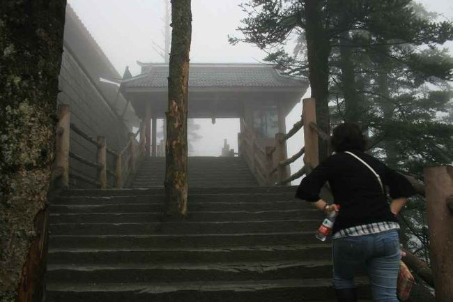 バスを降りると<br />「ここは１本道、ゆっくり来て。」<br />ガイドさんはそういい残して、チケット売り場へ猛ダッシュ！<br />残されたわたし達は、階段を約20分くらい上がり<br />ようやくロープウェイ乗り場へ到着。<br /><br />実はこの辺り標高3000ｍ付近なのです。<br />ガイドさんは10分で登ったとか。<br />ロープウェイになんとか間に合いました。