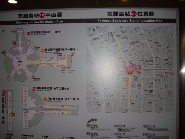 美麗島乗換<br />有名な六合観光夜市があるところです