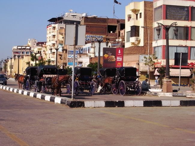 街の中にはたくさん馬車があります。<br />馬車で観光なんて暑そー。<br /><br />私たちには時間がなさすぎて、選択肢としてありえませんでしたけど。　