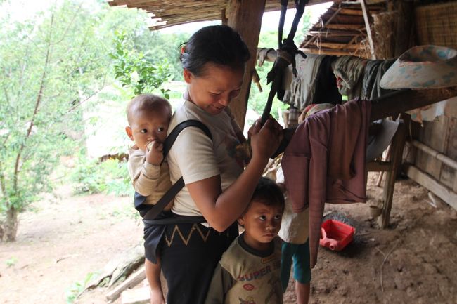 子連れの人がやってきました。