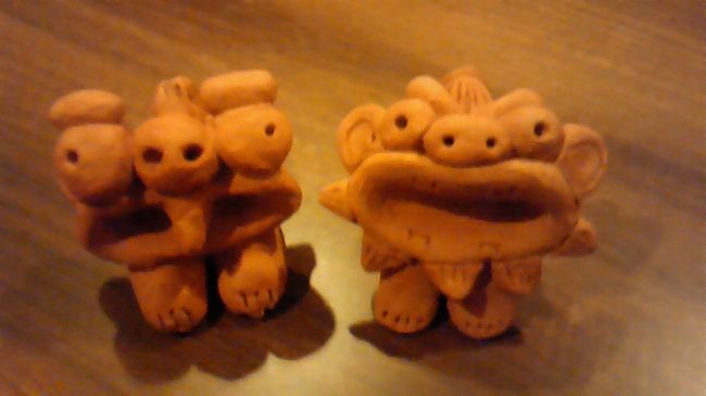 琉球窯で出来上がった作品がこちら。<br /><br />個性あふれる作品となりました。