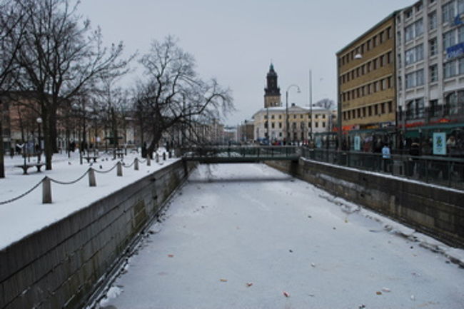 手袋を外した手で・・・シャッターが切れません。氷上のゴミは宴の後？