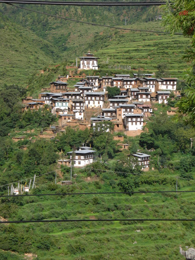 次の日、ワンデュ・ポダンのゾンに向かいました。その途中、昨日訪れたリンチェンガンを写しました。こぢんまりとまとまっています。