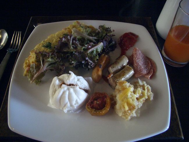 朝食ビュッフェ。<br />卵料理も作ってもらえるし、<br />品数もたくさんあって美味しかったです！