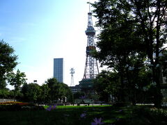 朝の大通公園。
青空がとても気持ちいい。