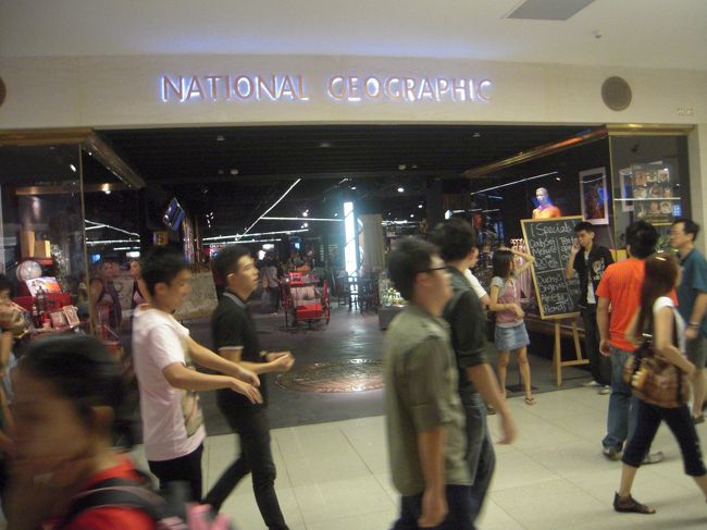 疲れたので、いったんセントーサから離れます。<br />ビボシティにナショナルジオグラフィックのお店がありましたー！<br />このときは後でセントーサに戻ってソングオブザシーを見るつもりだったけど、疲労眠気で次回に持ち越しすることに。