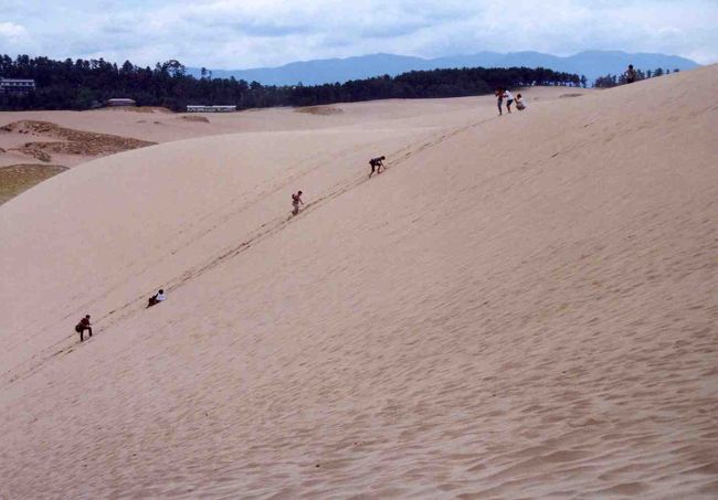 砂にのぼるのは大変です。