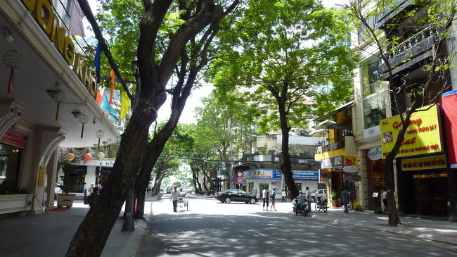 木々の緑が清々しいドンコイ通り。<br />日陰は涼しい！<br />日向はやっぱり日差しが厳しい。<br />誰もサングラスして歩いてないけど、構わず日傘も差しちゃった。<br /><br />今年の日本は異常な暑さだったから、慣れておいて良かった。<br />いや、でもかえってこっちの方が朝夕は過ごしやすいかな。<br />