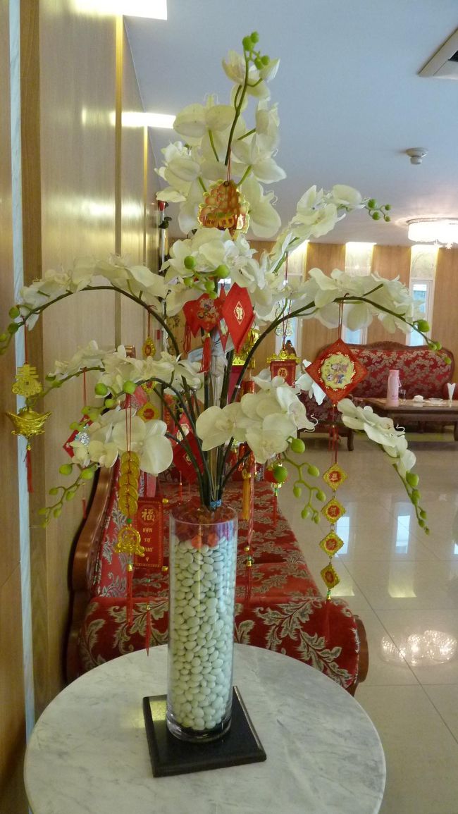 お花がきれに活けてありました。