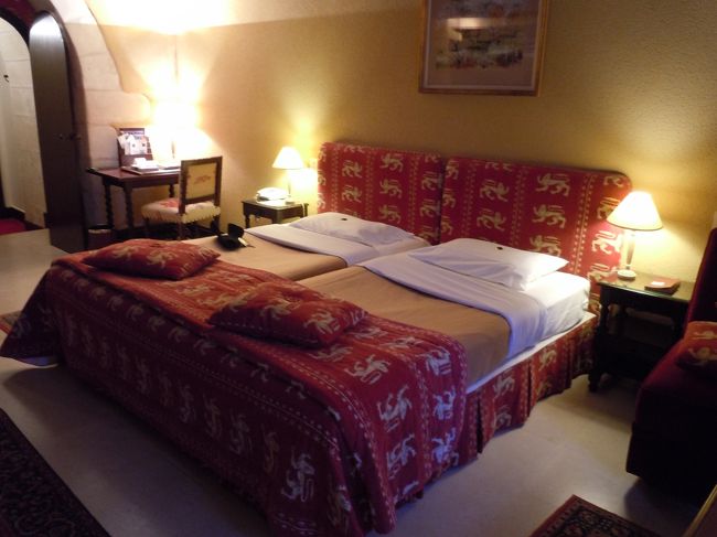 古城ホテルなんてはじめてだし、<br />もうないかもしれないのでとりあえず撮りまくる。<br /><br />部屋へ入るドアの前に廊下からのドアがある。<br />この写真だと左手の奥がドア。