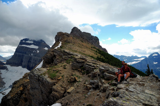 これが大陸分水嶺、Garden Wallの頂上です。