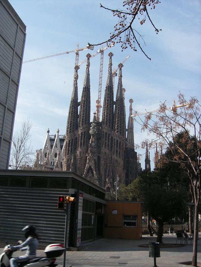 サグラダ・ファミリア遠くからも見える。