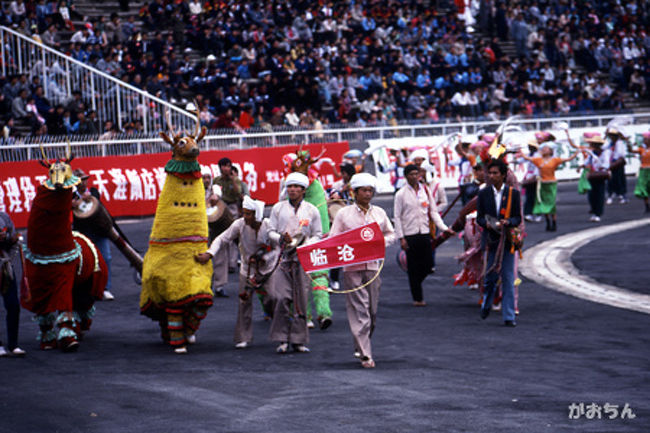 臨滄からはダイ族やワ族、プーラン族などが参加。<br /><br />なぜか動物のぬいぐるみも登場した。