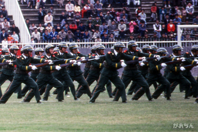 気合と共に銃剣をブスッ！