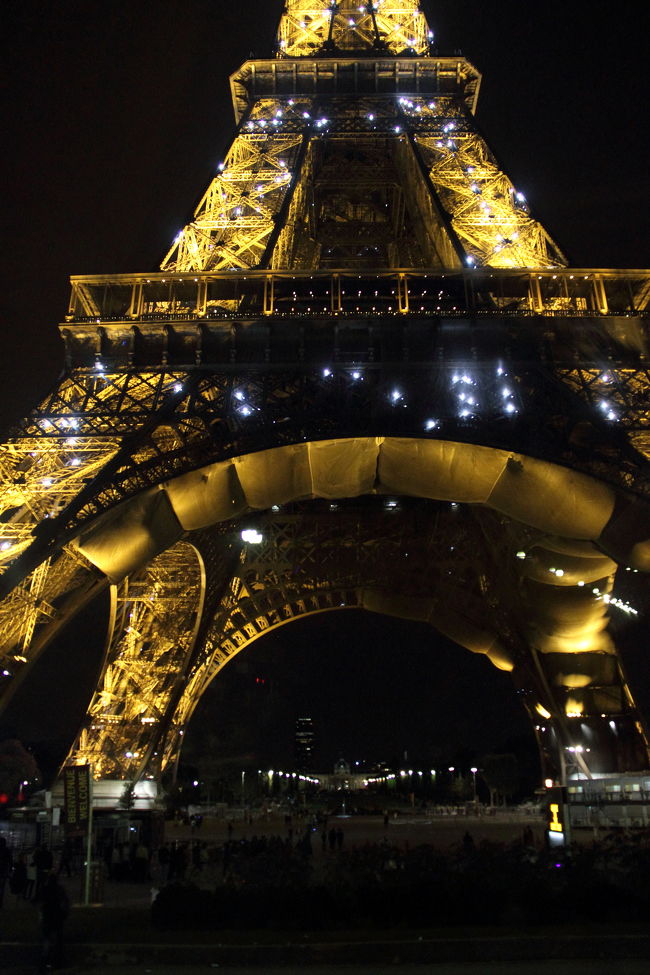 もちろんエッフェル塔も！<br />鉄の刺繍と言われるだけあって綺麗でした。<br />これを作った人は周りの景観をそこねると反対した人たちにこの塔がいやなら毎日登るといいと言った？らしいです。<br />登れば見なくてすむから。なるほどねｗ