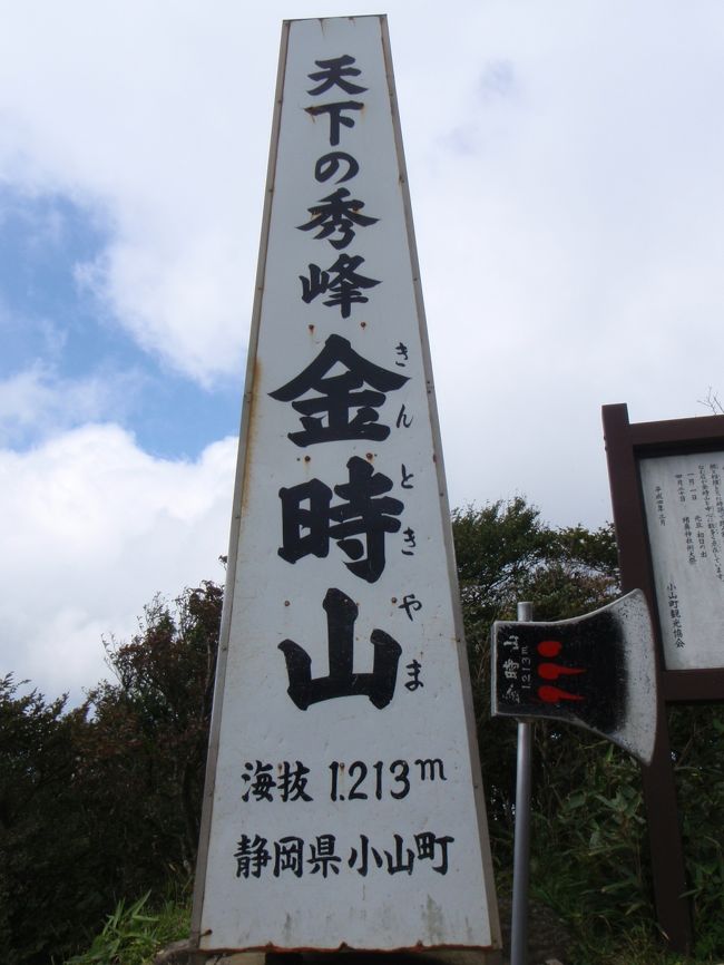 あっという間に、頂上<br /><br />金時山〜！！！<br />金太郎のまさかりが置いてあるのだ。<br /><br /><br />神社の登山口から、１時間ちょっとでした。