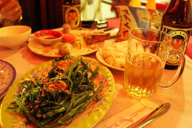 『かぼちゃの花のサラダ。』<br /><br />49,000ドン<br /><br />すごくおいしかったけど、はたして本当にかぼちゃの花？<br /><br />