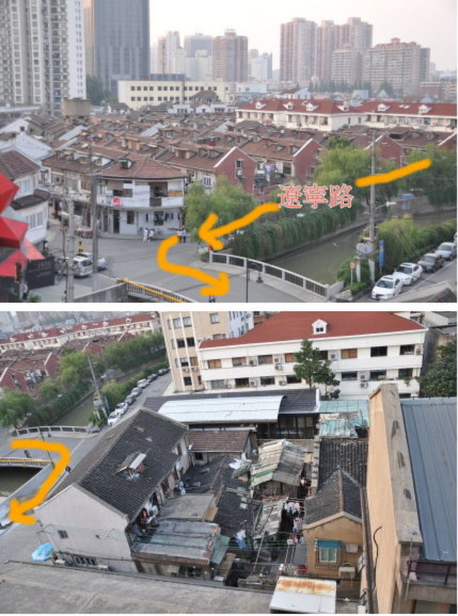 私が来た方向。