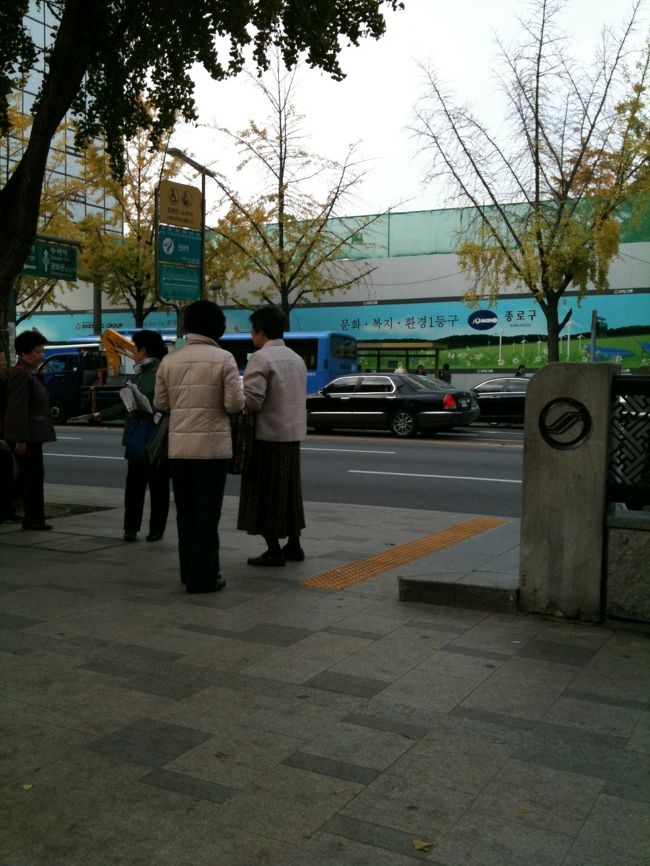 駅の方へ戻ってきたらおばちゃんが何かビラ配りしてて