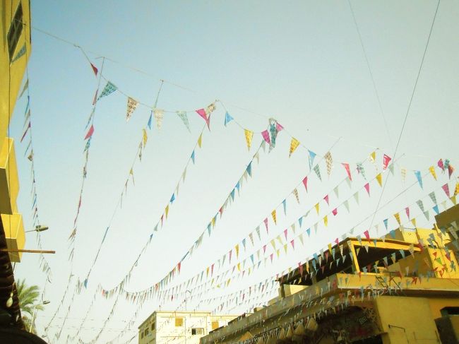 旗が、印象的だった。