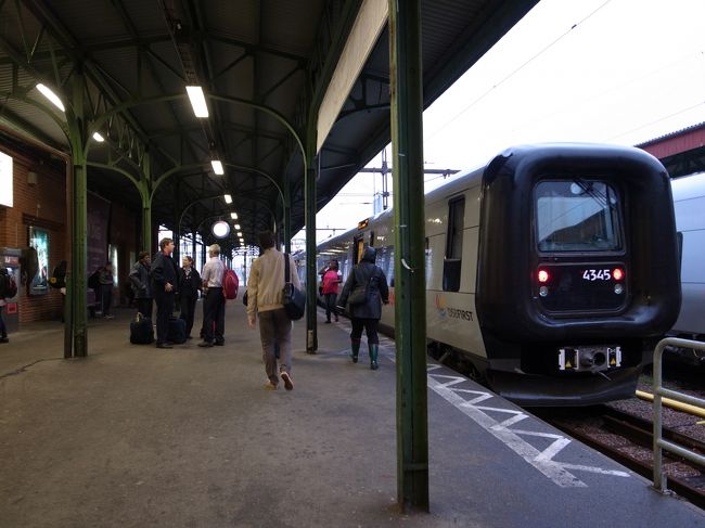 ジェントルマンは同じ電車で一つ手前のマルメS駅に停まった時<br />わざわざ私たちの所へやってきて<br />「ここじゃない。次の駅だ。」と親切に教えてくれました。<br /><br />それで無事にマルメC駅に到着。<br />30分掛らなかったかな<br /><br />ここはもうスウェーデンかぁ！！