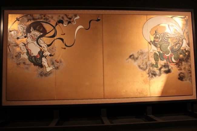 『風神雷図屏風』<br /><br />国宝。金箔。すばらしい。