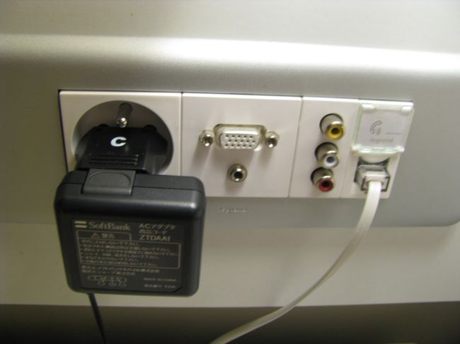 部屋の枕元のコンセント類<br /><br />電源コンセントはＣ型<br />