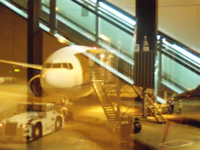 ANA便。<br /><br />ちっさぃ。<br /><br />そして、搭乗口も一番奥。<br /><br />頼むよ、快適にフライトしてね。<br /><br />