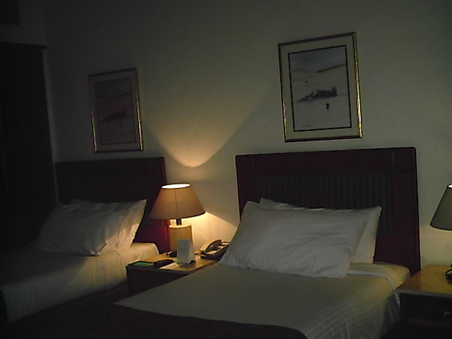 ピラミッドパークホテル700号室<br />ホテルは湯沸かしポットがあり、スペースも十分で快適でした。<br />広いプールがあったのですが、時間がなく入れず残念。<br />銀行もありますが、朝は8時半から営業だそうで、これまた出発の時間の関係で両替できませんでした。<br />小さい売店があり、ちゃんと値段がついていました。