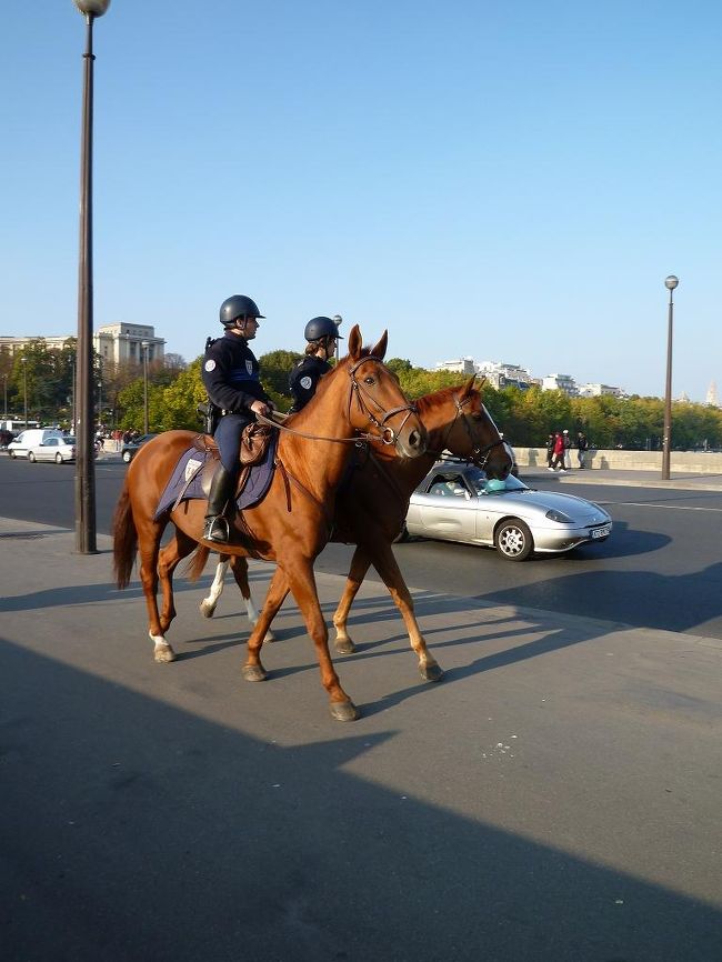 エッフェル塔の前の橋で。<br /><br />先進国でもこういう光景を目にする事が出来るのもパリの魅力☆<br /><br />これで5日間の観光を終えました。