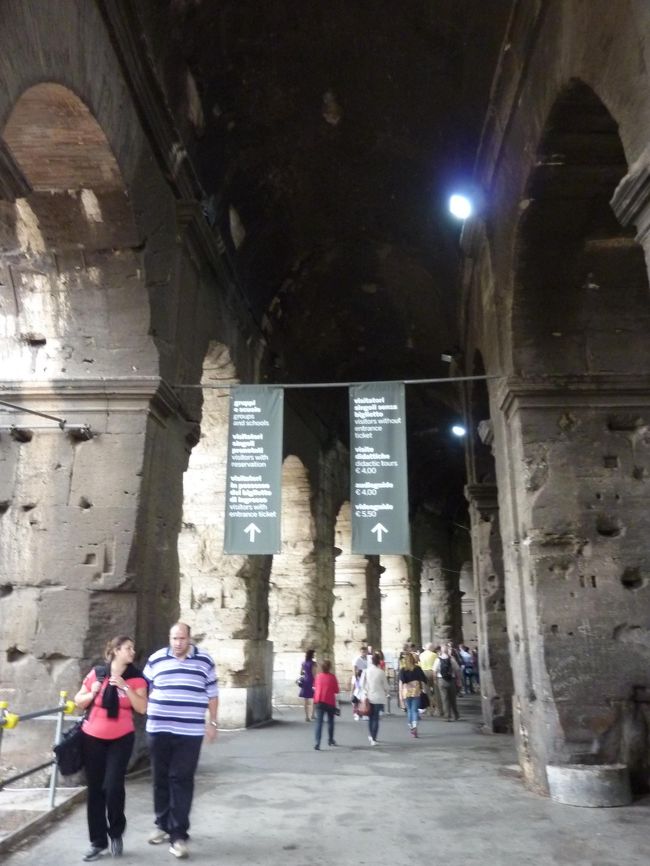 ちょっとブレてますが、入り口案内。<br />左側がローマパス持ってる人などの入り口。<br />この時点ですでに期待が膨らみます。