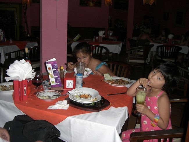 周りには夕食ができるところがたくさんあります。<br />ここは地元の人も利用するようなところのようで<br />2千円ちょっとぐらいだったと思います。