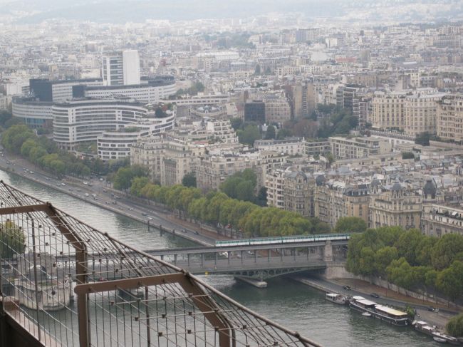 メトロが見えました。<br /><br />これに乗って車内からのエッフェル塔も見たかったんですが<br />とうとうこの６号線に乗る機会がなかったです。