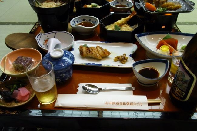 夕食<br />信州方面のときに比べると、伊豆・箱根方面は食事がうんと良い(^_^)v