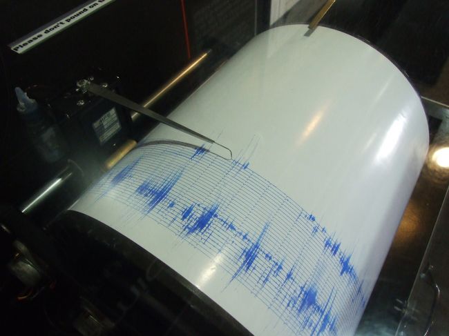 地震計測計。<br /><br />ダーリンがちょっとジャンプしてみたら、針が飛んだ　笑