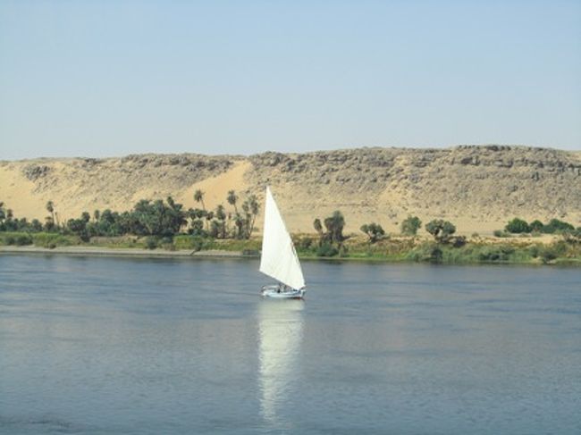 これはファルーカという帆掛け舟で、元々は生活の足だったようですが、<br />今は観光になっているので、これに乗る旅行プランもたくさん出ています。<br />私たちのプランにはなかったです。