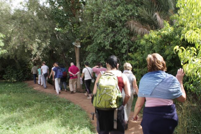 みんなで連なって、細い道を進みます。<br /><br /><br />この田んぼの畦道のような道を、ロバや自電車も行きかいます。