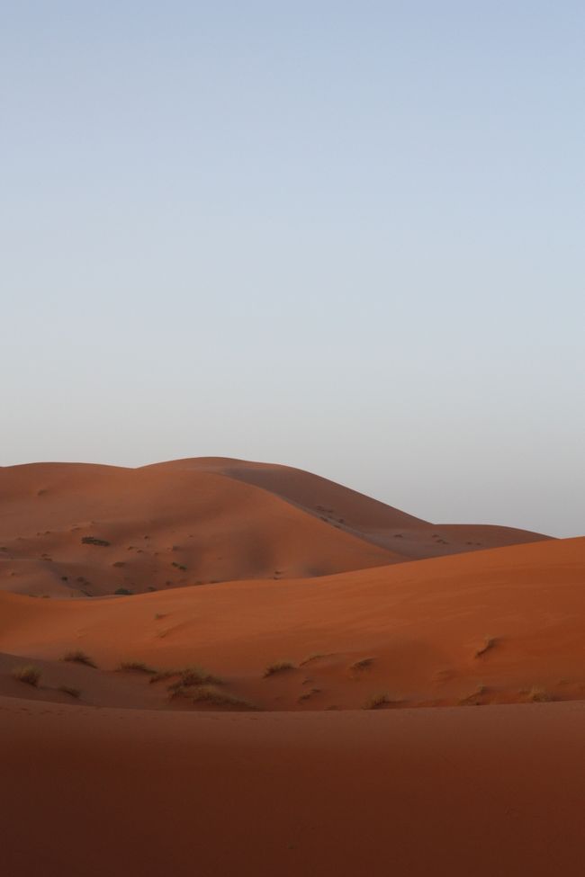 <br />太陽が顔を出すと、砂漠は赤い色へと変化します。<br /><br />　<br />ここでは30分程、フリーな時間となりました。<br /><br />太陽の光を浴びたり、写真を撮ったりと、砂漠を堪能できました☆