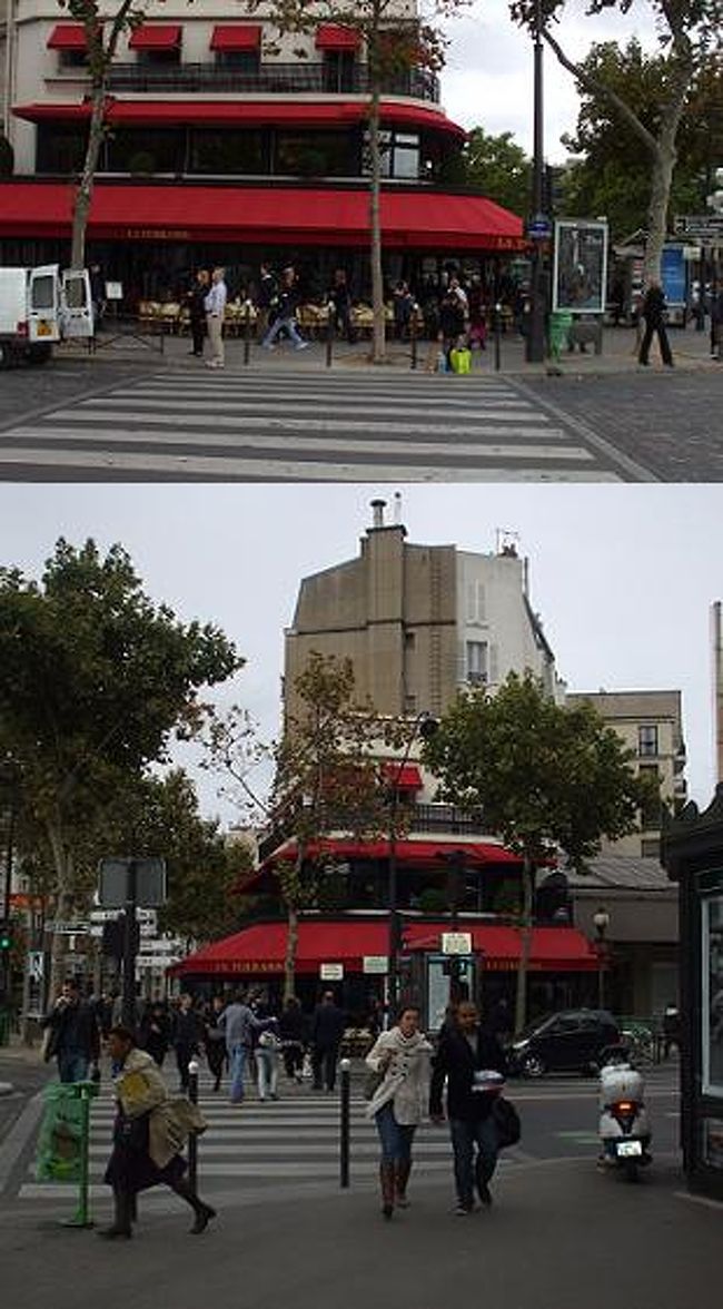「カフェ LA TERRASSE」<br />旧陸軍士官学校を左に行くと交差点があり、メトロ⑧「ECOLE MILTAIRE駅」に出る。お昼になろうとしていた。街角にカフェ ラ・テラスがあった。庶民的な感じで、地元客なじみのカフェのようであった。入ってみることにする。<br />明るい笑顔の若いムッシュ・ギャルソンが「ランチ！」と素早く声をかけてきた。「ランチ、シルブプレ」「ウイ！」彼は窓際のテーブルに案内してくれた。