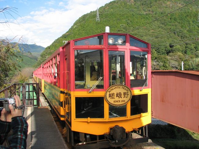 嵯峨野トロッコ列車でトロッコ亀岡駅からトロッコ嵯峨駅まで保津峡を眺めながら約２５分のミニトリップを楽しみました。